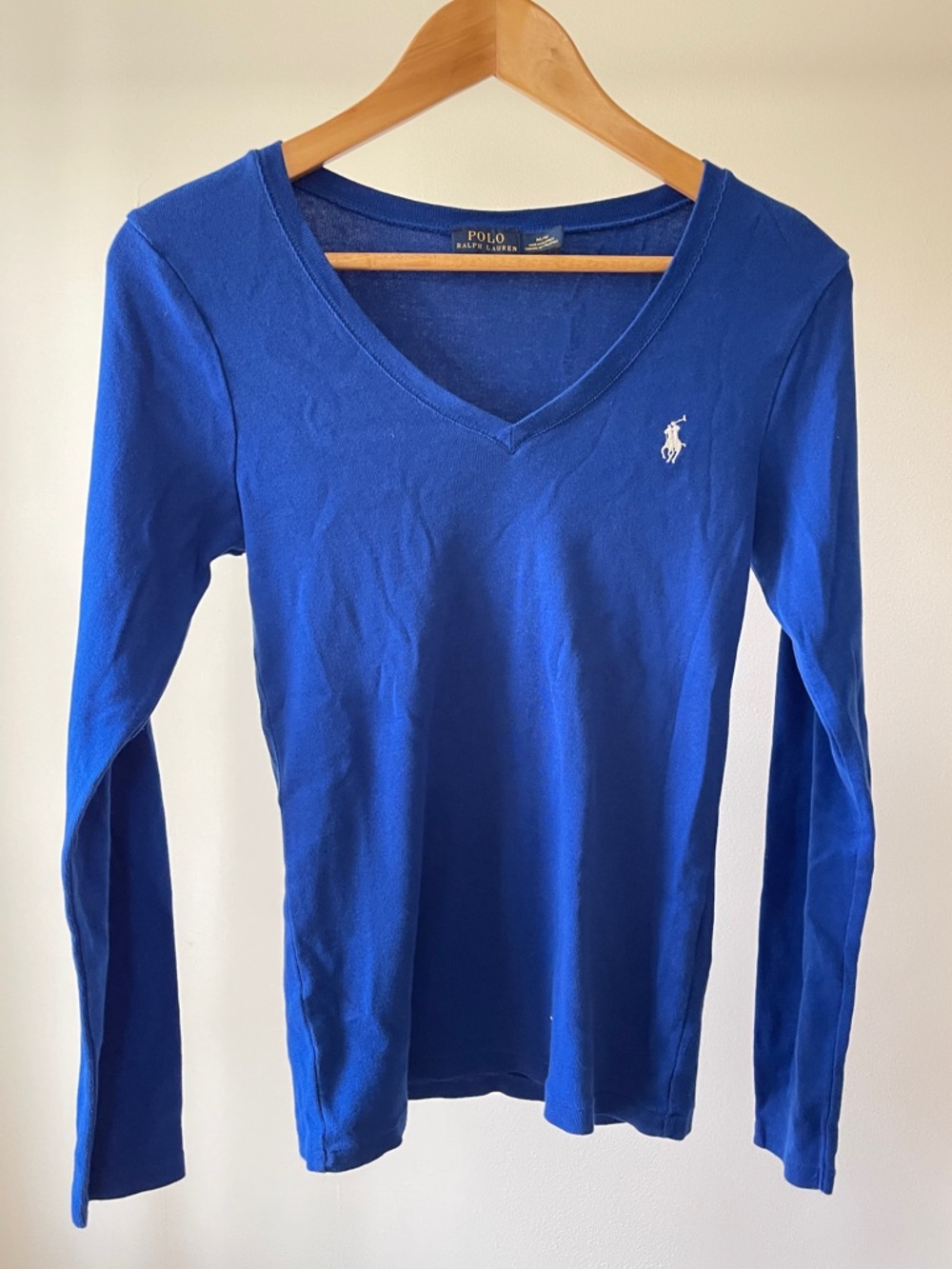 Ralph Lauren Polo V-Neck Top Blue Size M
